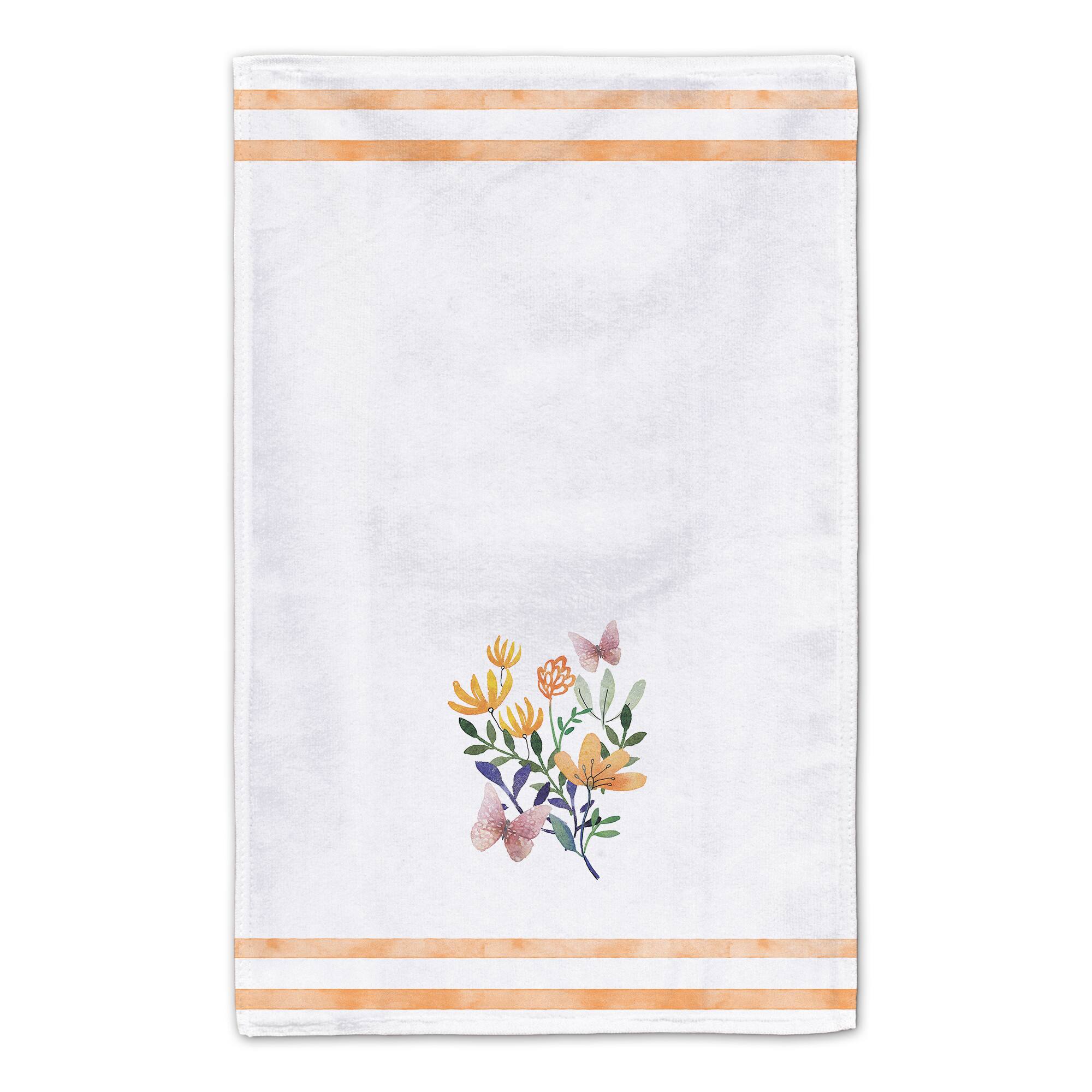 Butterflies and Flowers Tea Towel - Set of 2